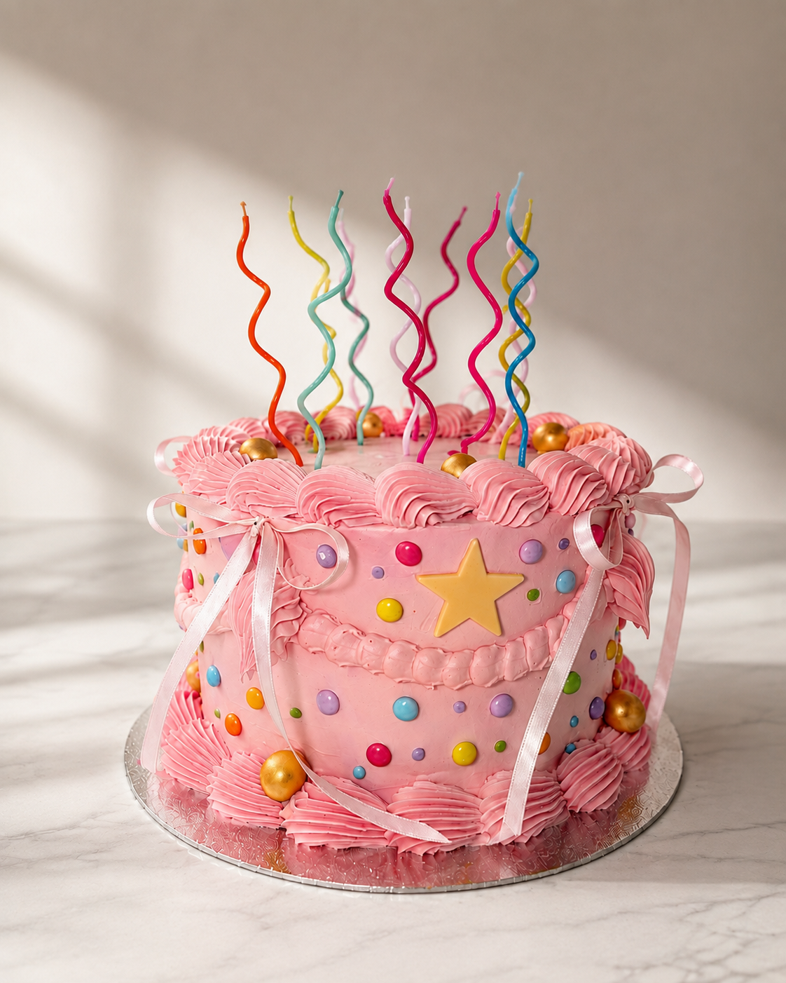 Pink party cake